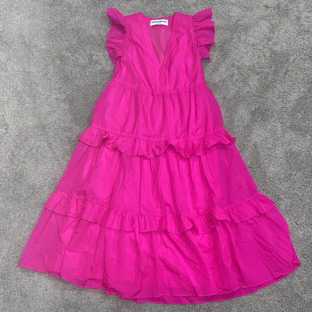 Ruffle  pink dress